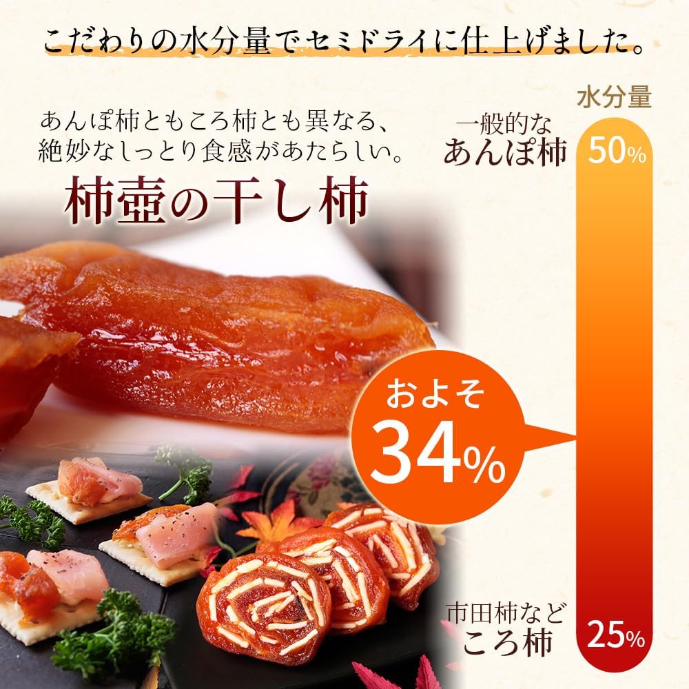 風味絶佳.山陰 Persimmon Farm "Kakitsubo" Saijo Persimmon Dried Persimmons 6 Pieces (Simple Packaging) Semi-Dry Dried Fruit No Additives Shimane Prefecture Product Persimmon Dried Persimmon Dried Persimmon