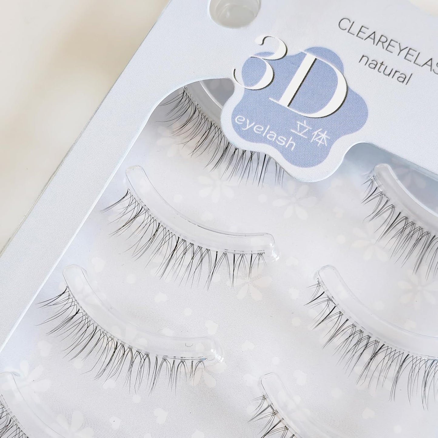 Natural False Eyelashes, 3D 3D Matsueku Method, 5 Pairs (N04 Airy)