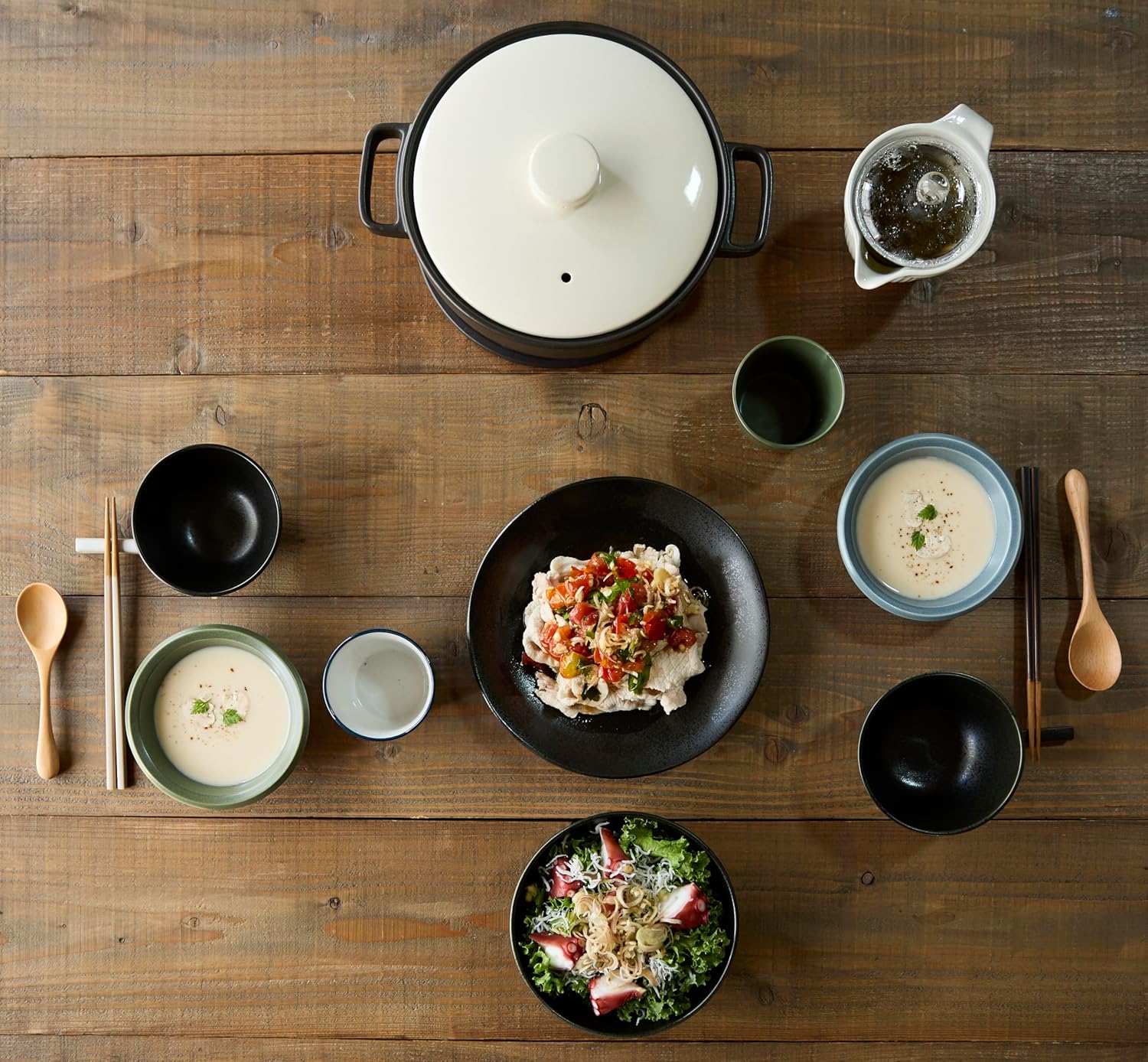 TAMAKI T-877319 Lightweight Black Mat, Large Rice Bowl, Diameter 4.8 inches (12.3 cm), Height 2.6 inches (6.6 cm), Porcelain, Dishwasher Safe, Microwave Safe, Made in Japan