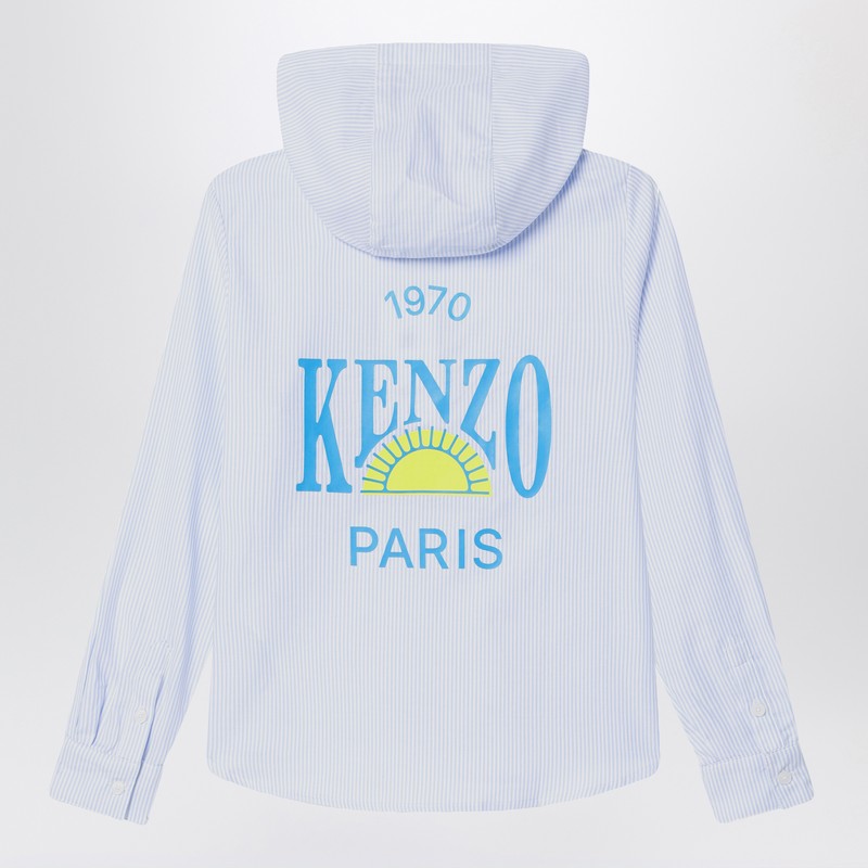 Kenzo 綿のケンツォフード付きストライプシャツ - Image 3