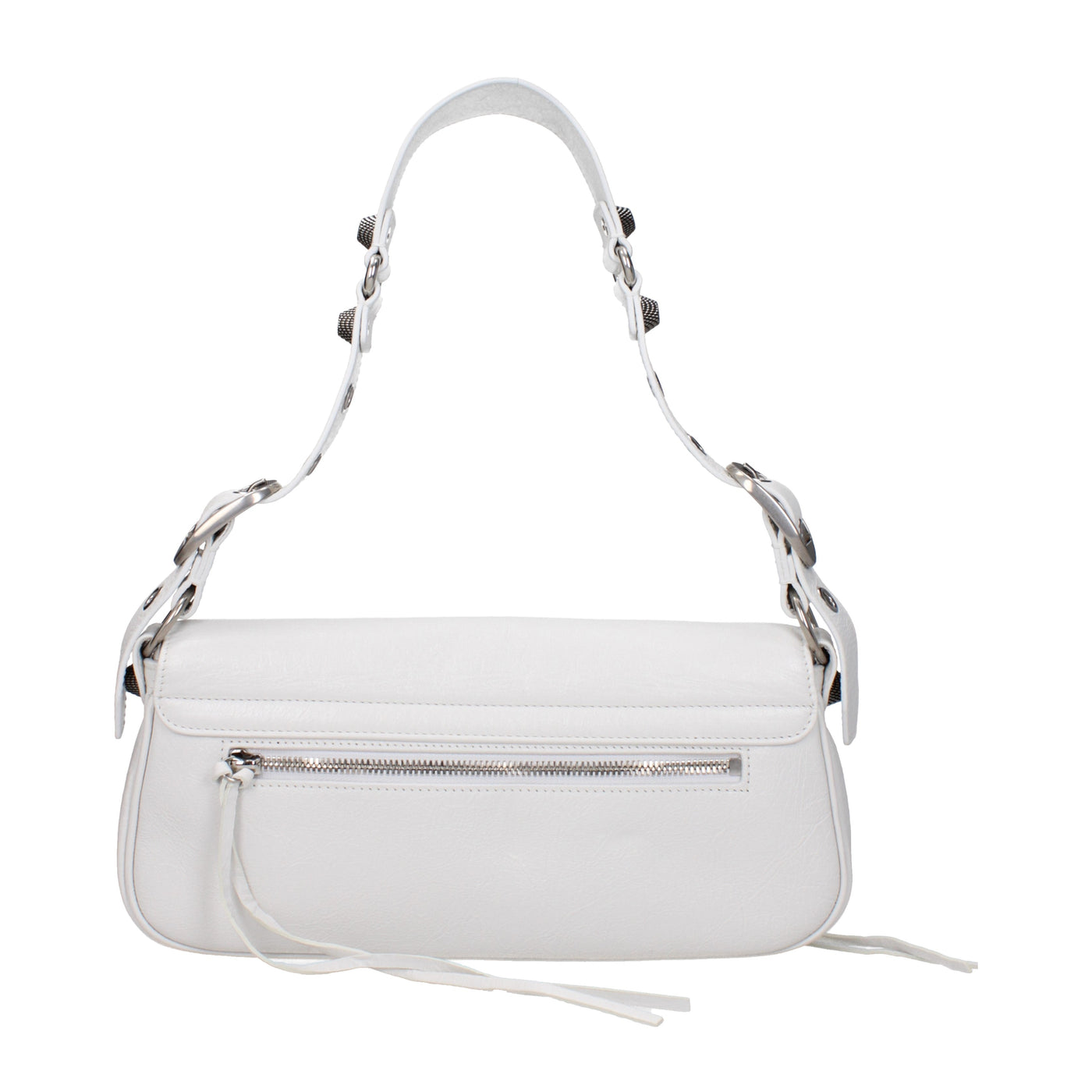 BalenciagaショルダーバッグLe Cagole Donna Pelle Bianco/Bianco Ottico - Image 3