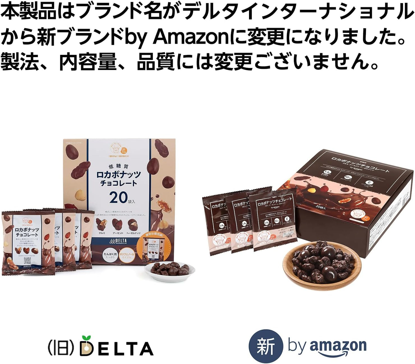 Delta International KDM Rocabo Nuts Chocolate 20 Servings (0.7 oz (20 g) x 20 Packs