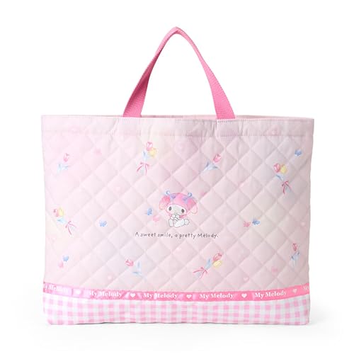 Sanrio Quilted Lesson Bag for Kids, Handbag, Okeko Bag with Loop, Name Space