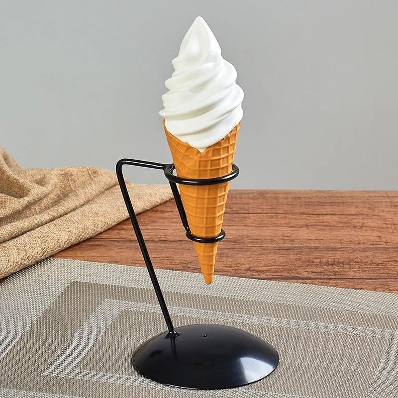 ☆Looks like the real thing☆Food sample, life-size, soft cream, ice cream, waffle cone, with pedestal, shop, restaurant, cafe, fake