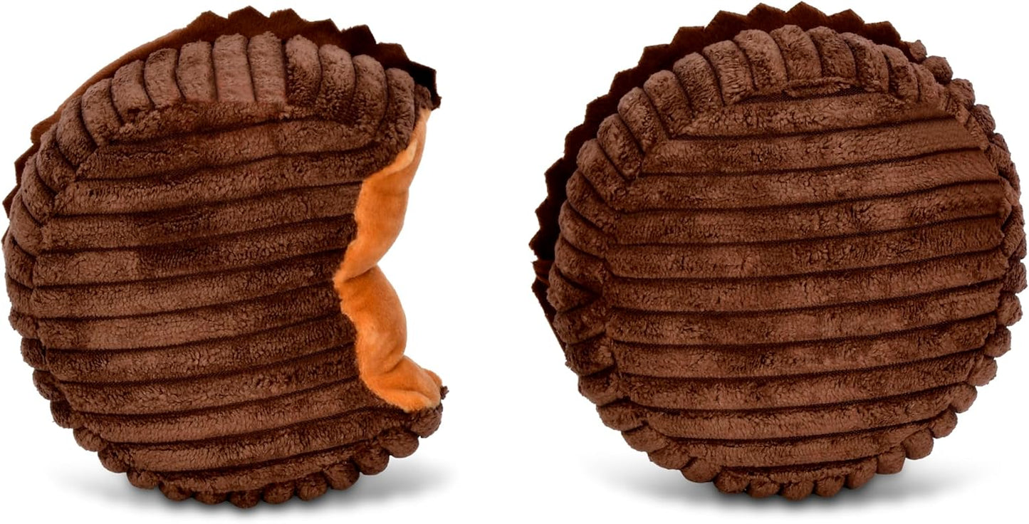 iscream Reese's Peanut Butter Cups Package Juego de Almohadas de 19" x 8.5" con Dos Tazas de Peluche