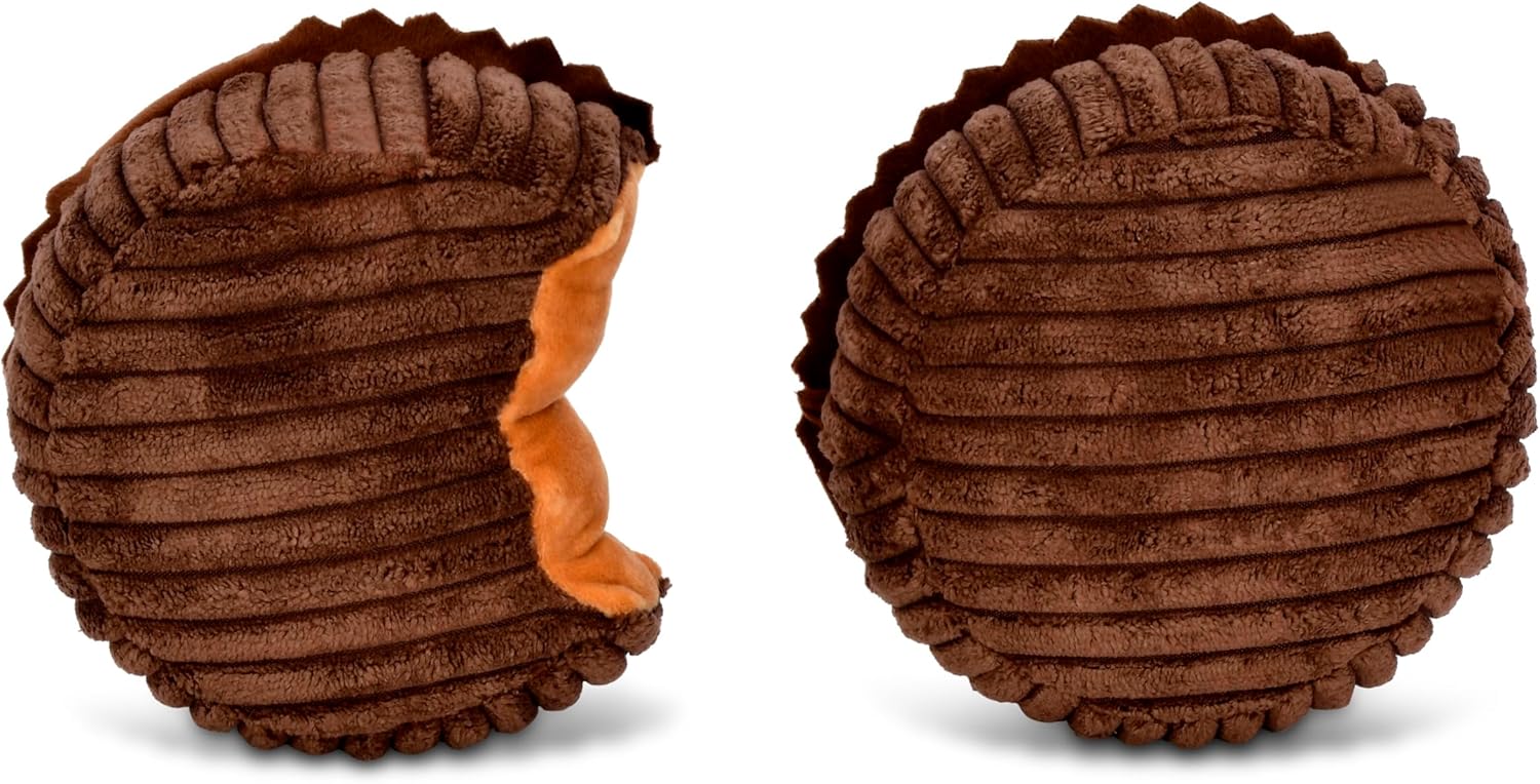 iscream Reese's Peanut Butter Cups Package Juego de Almohadas de 19" x 8.5" con Dos Tazas de Peluche
