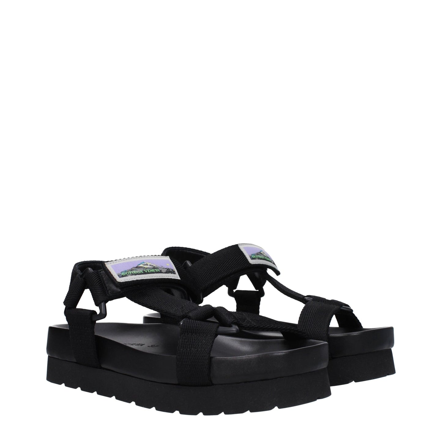 Bottega Veneta Sandals Women Fabric Black - Image 3