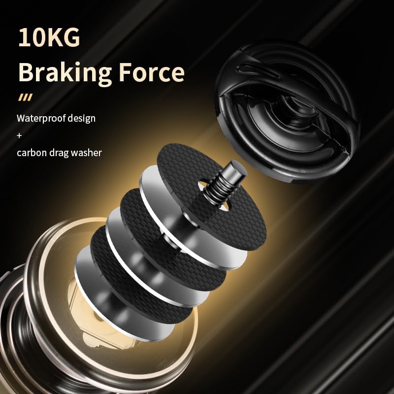 ROOBLINOS MG 2000-7000 Professional Spinning Fishing Reel Lightweight Black Metal Body Smooth Drag System Freshwater Reservoir Carp Fishing