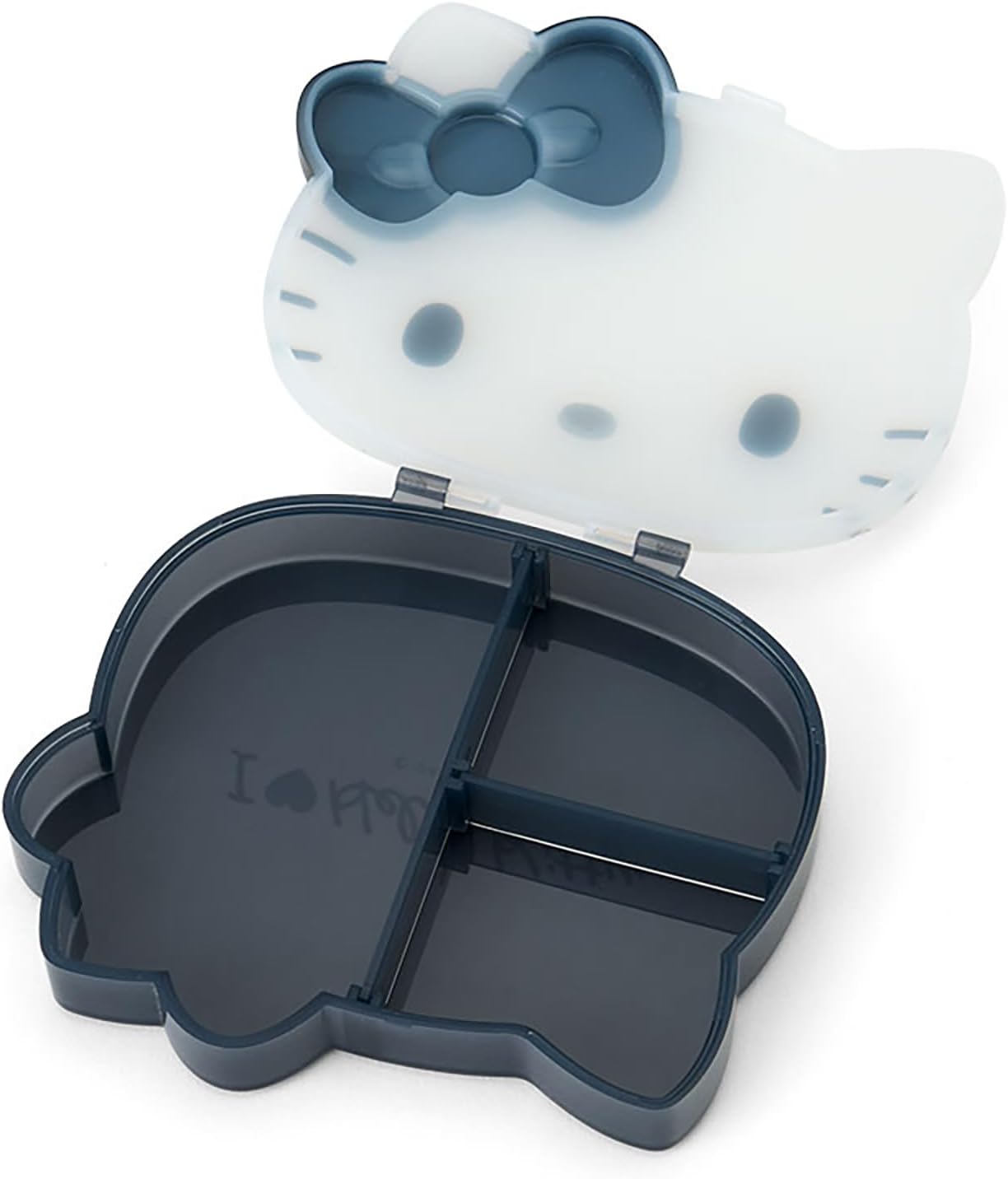 Sanrio 337927 I Love Hello Kitty Clear Accessory Case, Black, Storage