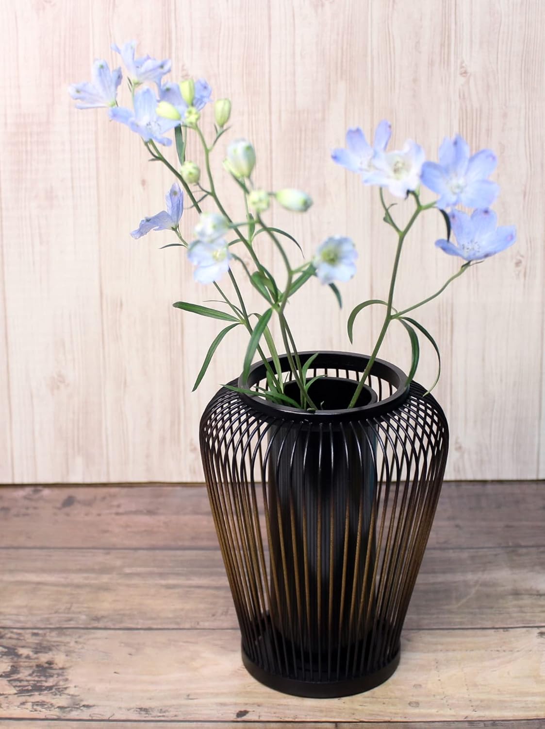 Traditional Crafts, Suruga Bamboo Sensuji Works, Flower Vase, Kyoka Painting