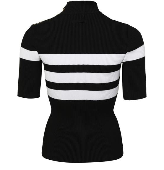 JEAN PAUL GAULTIER ビスコースニット製 半袖セーター - Image 3
