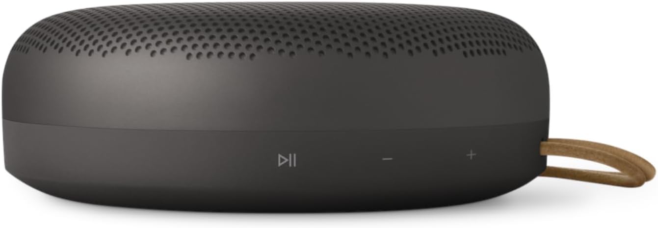 Bang & Olufsen Portable Speaker Beosound A1 3rd Gen Warm Granite Bluetooth Wireless IP67 Certified Waterproof Dustproof Video Conferencing 24-Hour Playback