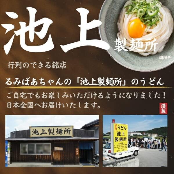 Specialty Kamatama Udon Noodles from Ikegami Noodle Factory, 6 Servings, Sanuki Udon, Local Gourmet, Direct from Producer, Donmai