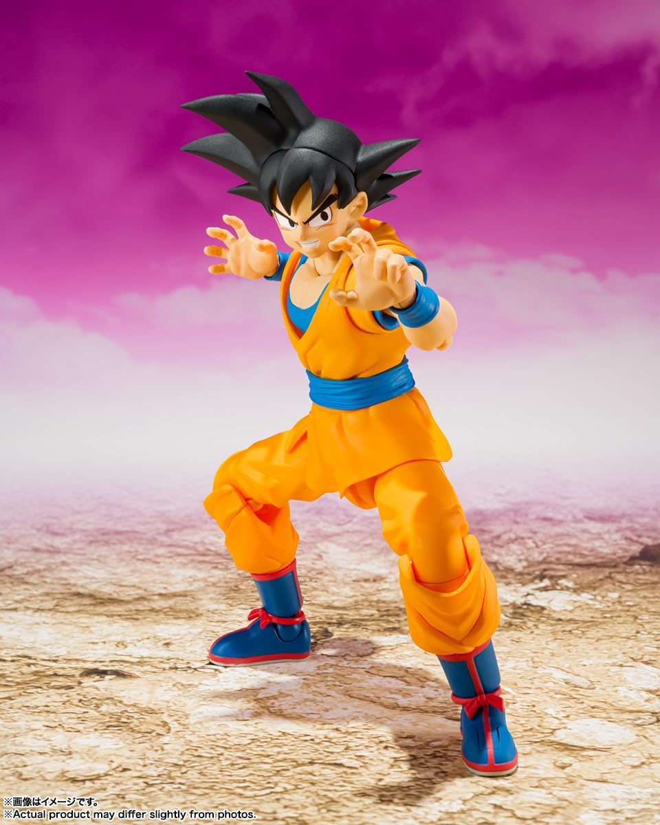 BANDAI SPIRITS S.H. Figuarts Dragon Ball DAIMA Son Goku - DAIMA, Approx. 5.7 inches (145 mm), PVC & ABS, Pre-painted Action Figure