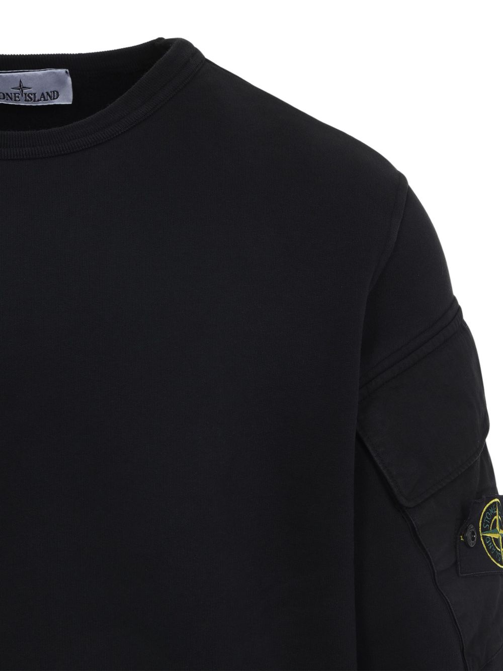Stone Stone Island Logo Cotton Crewneck Sweatshirt - Image 3