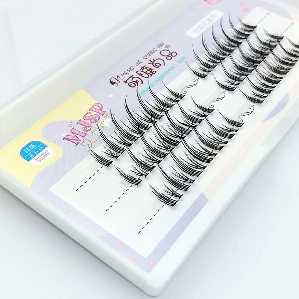 MENGJIESHANGPIN False Eyelash Extensions, Natural Parts, SNS Devil, C Curl, False, Matsueku, Genuine Product, Easy for Beginners, Halloween, Cosplay, Korea (Deep Devil)