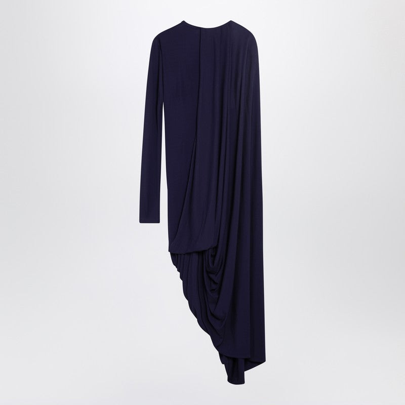 Sportmax スポーツマックス ダークパープル ドレープ非対称ドレス - Image 3