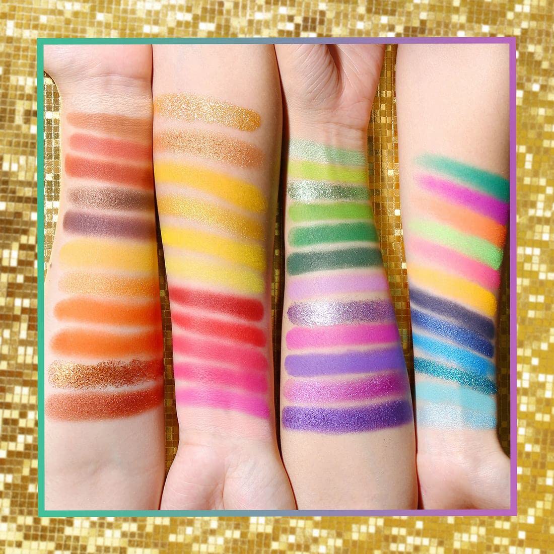 UCANBE EXOTIC FLAVORS - Paleta de maquillaje de sombra de ojos de neón – 48 colores de alta pigmentación – Juego de regalo de paleta de maquillaje de sombra de ojos con brillo mate arcoíris