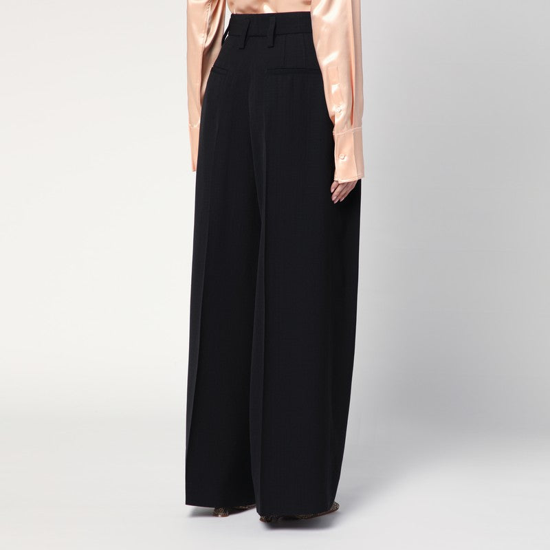 Jil シルクブレンドのジルサンダーワイドブラックパンツ - Image 3
