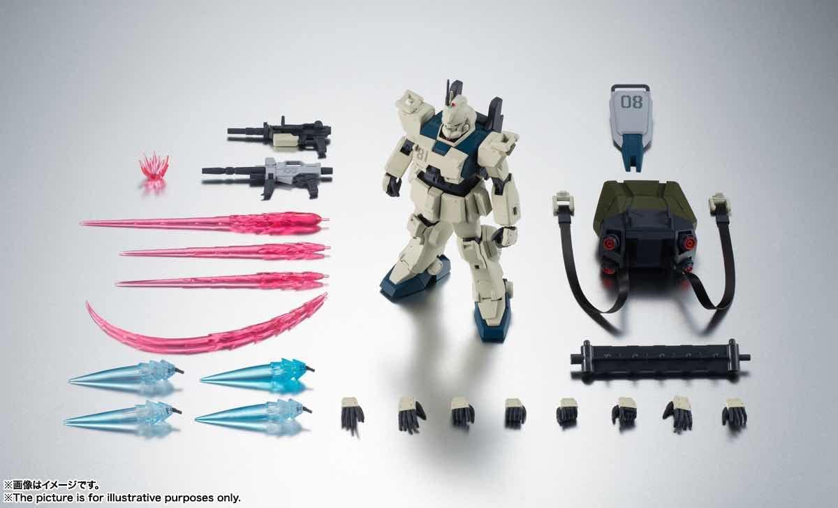 BANDAI SPIRITS Robot Spirits Mobile Suit Gundam 08th MS Platoon RX-79 (G) Ez-8 Gundam Ez-8 Ver. A.N.I.M.E. Approx. 4.9 inches (125 mm), ABS & PVC Pre-painted Action Figure
