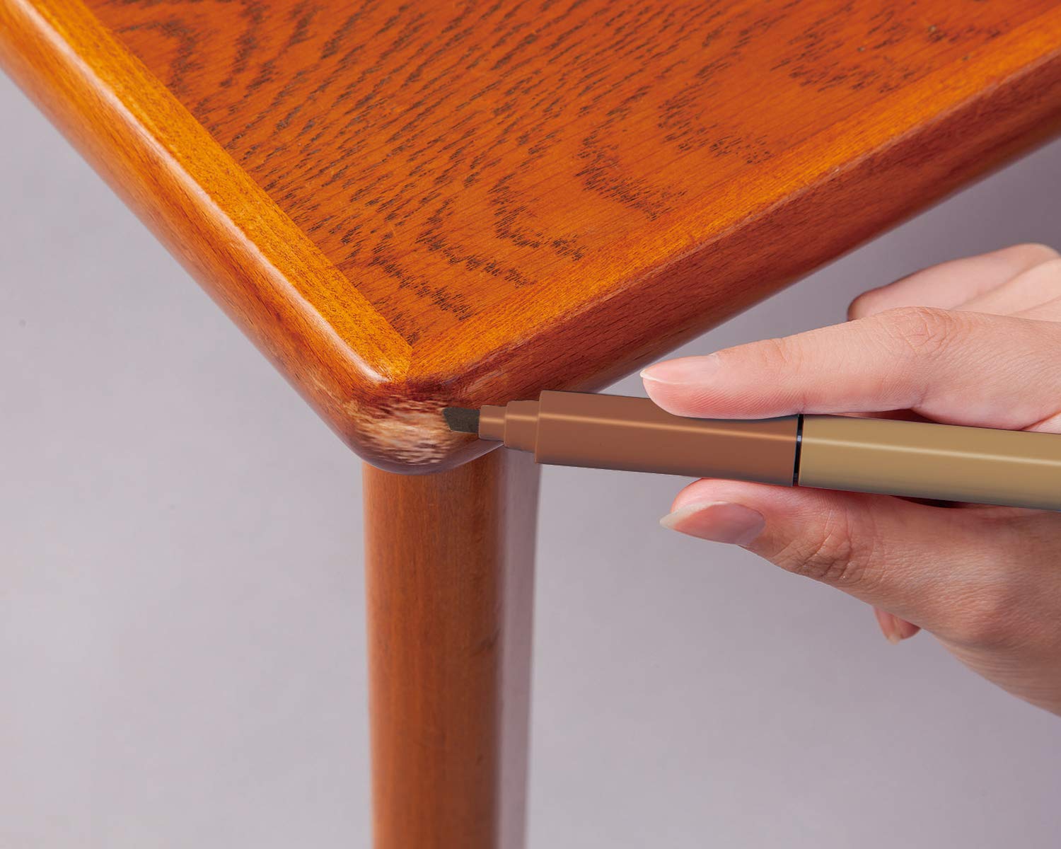 Como Life Scratch Hide Multi-Color Pen, Set of 6 Colors, Scratch Hide Pen, Scratch Hide, Repair Pen, Scratches, Rubbed, Furniture Repair, Marker, Wood Product Repair, Thick Drawing, Fine Drawing, Mix