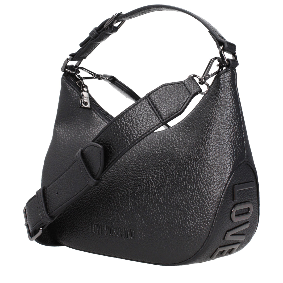 Moschino モスキーノのショルダーバッグが大好きな女性ポリウレタングレー/ダークシルバー - Image 3