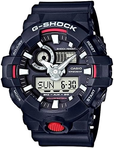 Police Self-Defense Force Civil Servant Job Celebration Entrance Celebration G-Shock 20 ATM Water Resistant Analog Digital Plastic Belt Watch for Men (GA-700-1A GA-700-1B GA-700-4A) (GA-700-1A (Black