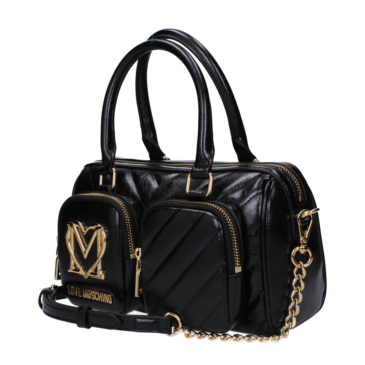 Moschino モスキーノのハンドバッグが大好きな女性ポリウレタンブラック - Image 3