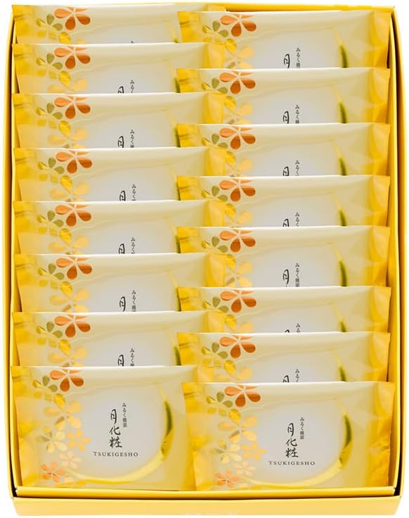 Tsuki-Kesho (16 pcs) Japanese Sweets Gift Popular Manju Anko Gift Assortment Individually Wrapped Osaka Souvenirs Snacks Manju Japanese Sweets Mail Order
