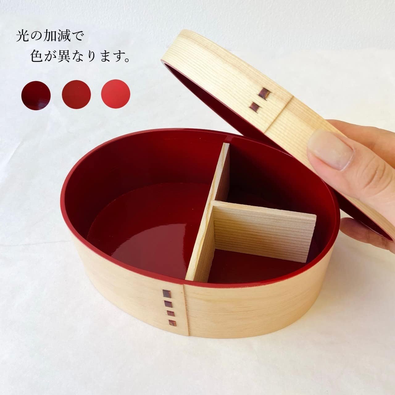 Yamaga Lacquerware Shop Kishu Magewappa Bento Box, Red Bento Box, White Wood, 23.7 fl oz (700 ml), Made in Japan, Kishu Lacquerware, Bento Box, Lunch Box