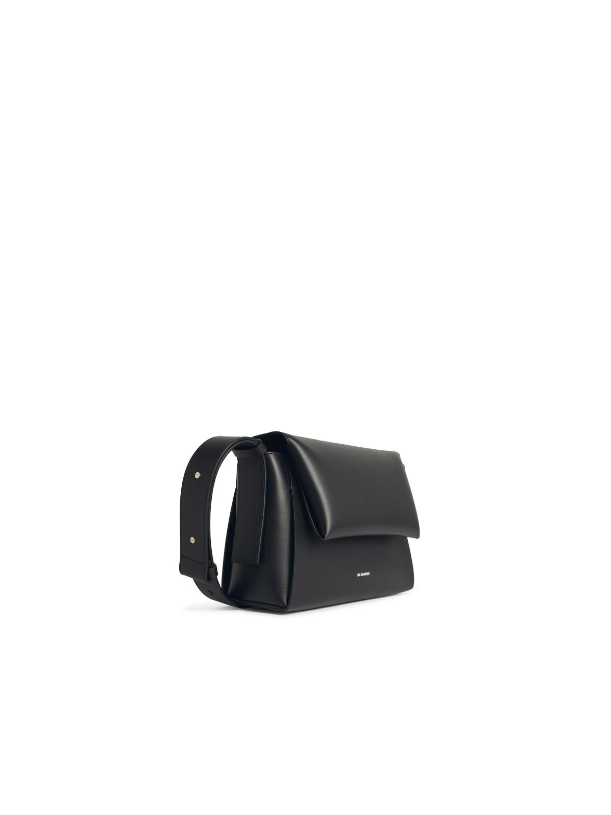 Jil Jil Sander Small 'Messenger' Black Lear Bag - Image 3