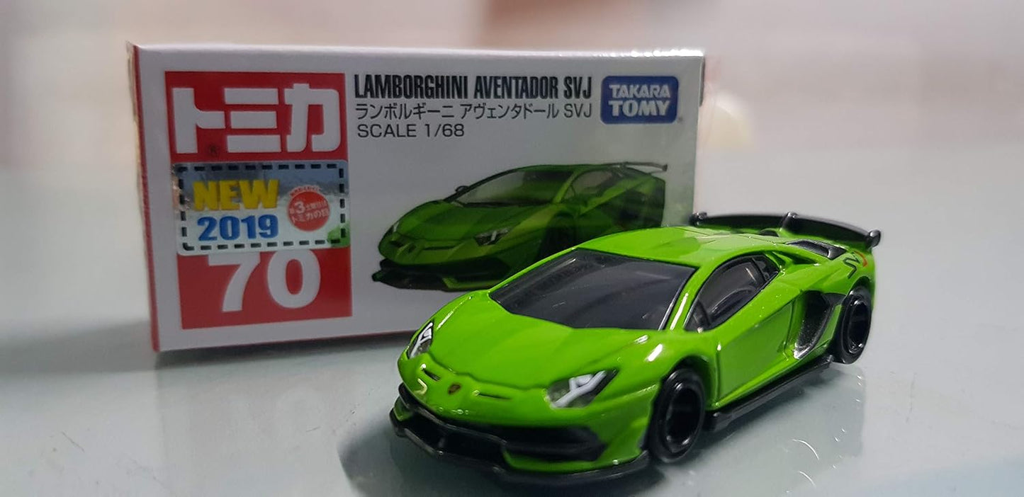 Takara Tomy Tomica No. 70 Lamborghini Aventador SVJ (Box), Mini Car, Toy, Unisex, Ages 3 and Up, Boxed, Toy Safety Standards Passed ST Mark Certified, TOMICA