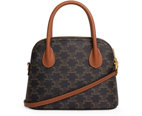 CELINE teen Honorine bag in Triomphe canvas and calfskin - Image 3
