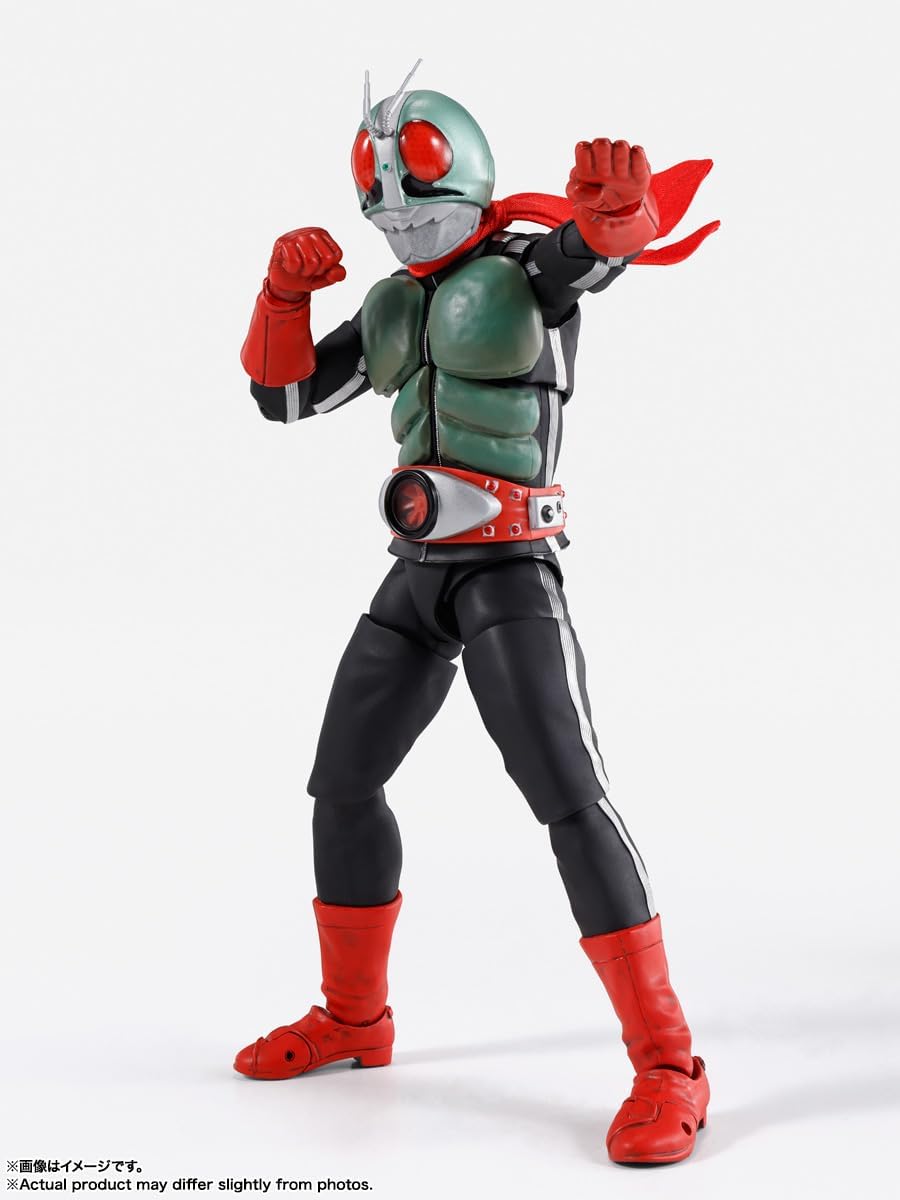 TAMASHII NATIONS S.H. Figuarts Kamen Rider New No. 2 Glorious Showa Rider Edition, Approx. 5.7 inches (145 mm), PVC & ABS & Fabric, Pre-painted Action Figure
