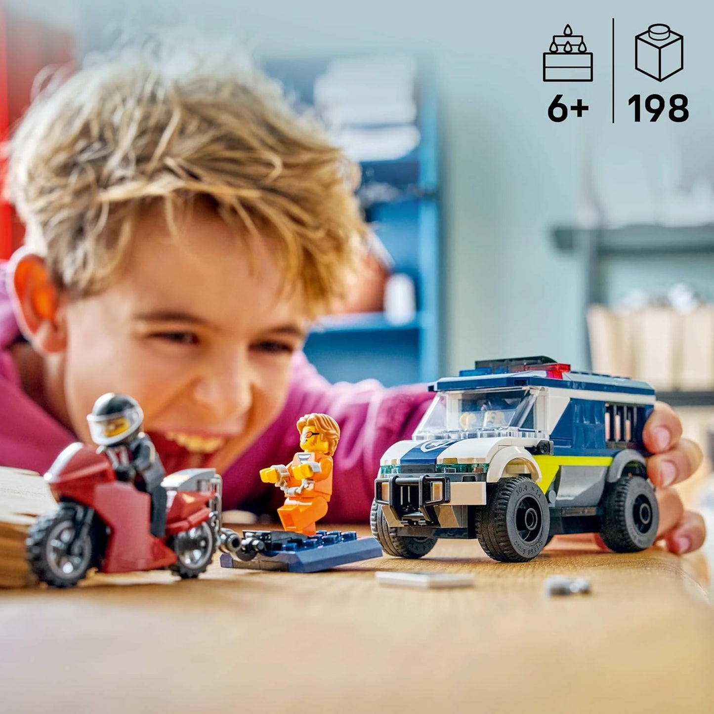 Lego 60479 City Police Security Car Toy, Birthday Present, Blocks, Educational, Boys, Girls, Kids, 6, 7, 8, 9, Vehicle, Car, Mini Car, Interior, Stylish