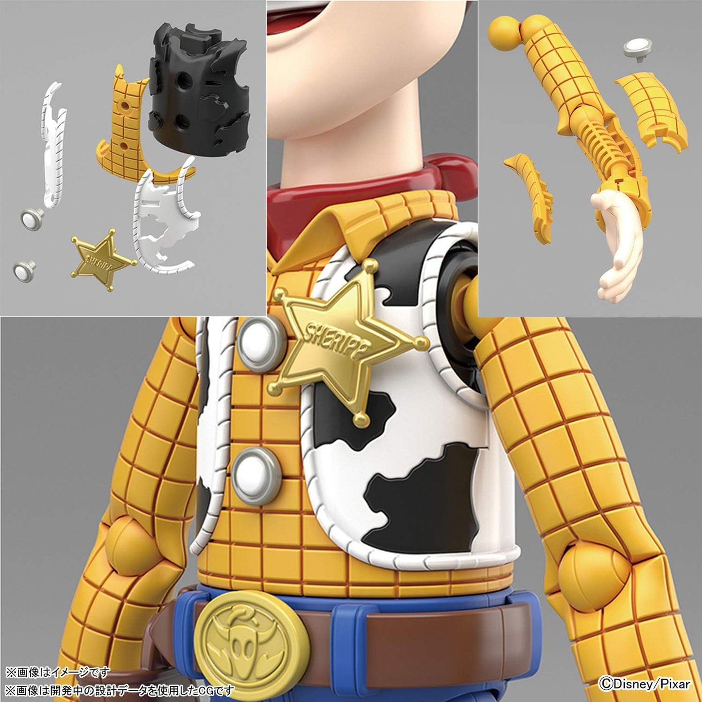 BANDAI SPIRITS Toy Story 4 Woody Pre-colored Plastic Model
