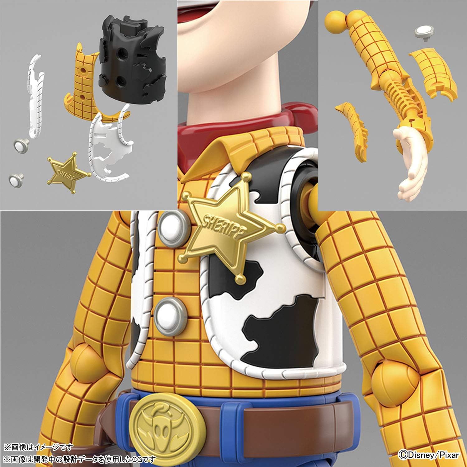 BANDAI SPIRITS Toy Story 4 Woody Pre-colored Plastic Model