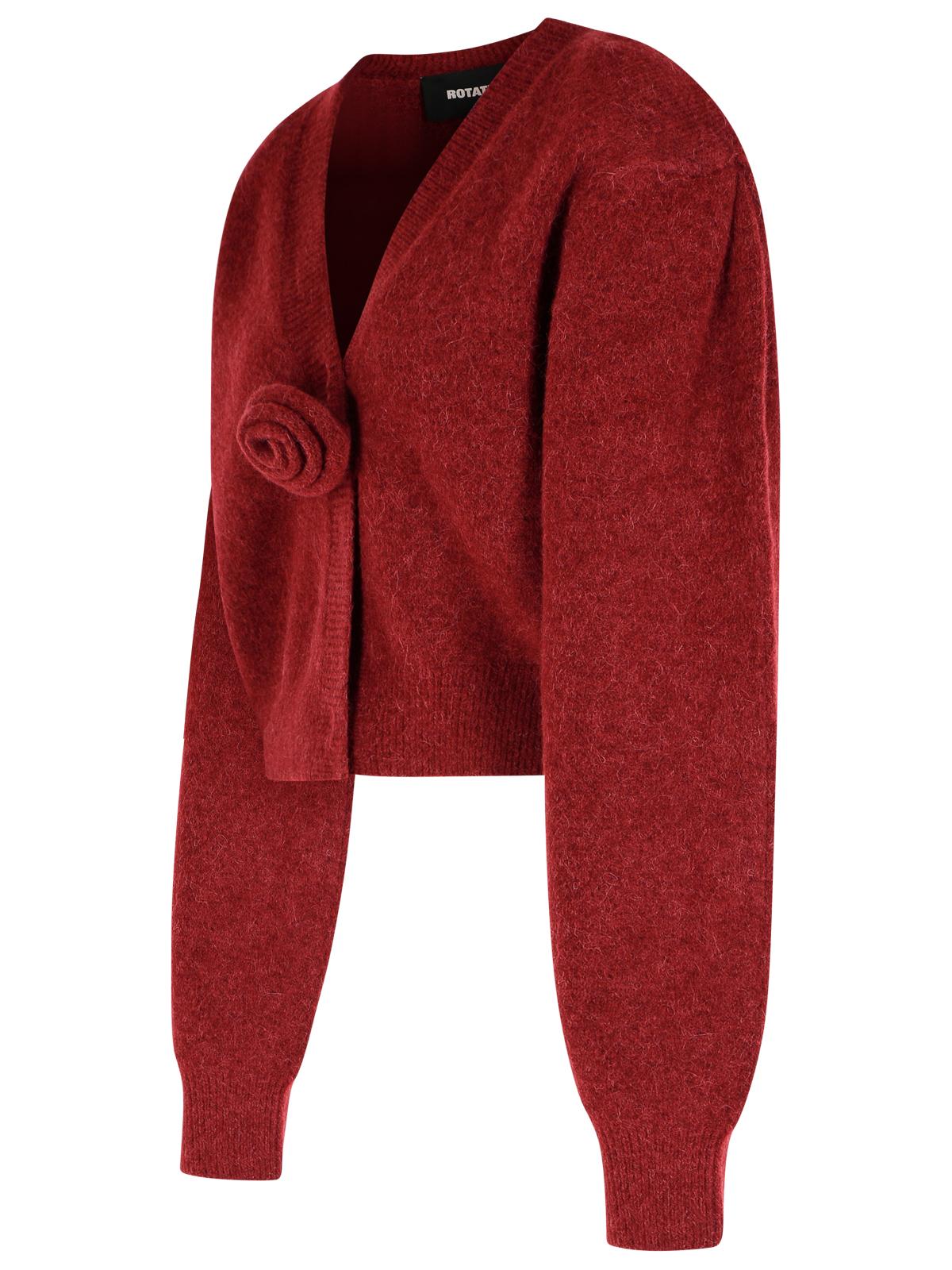 Rotate Burgundy Alpaca Blend Cardiganを回転させます - Image 3