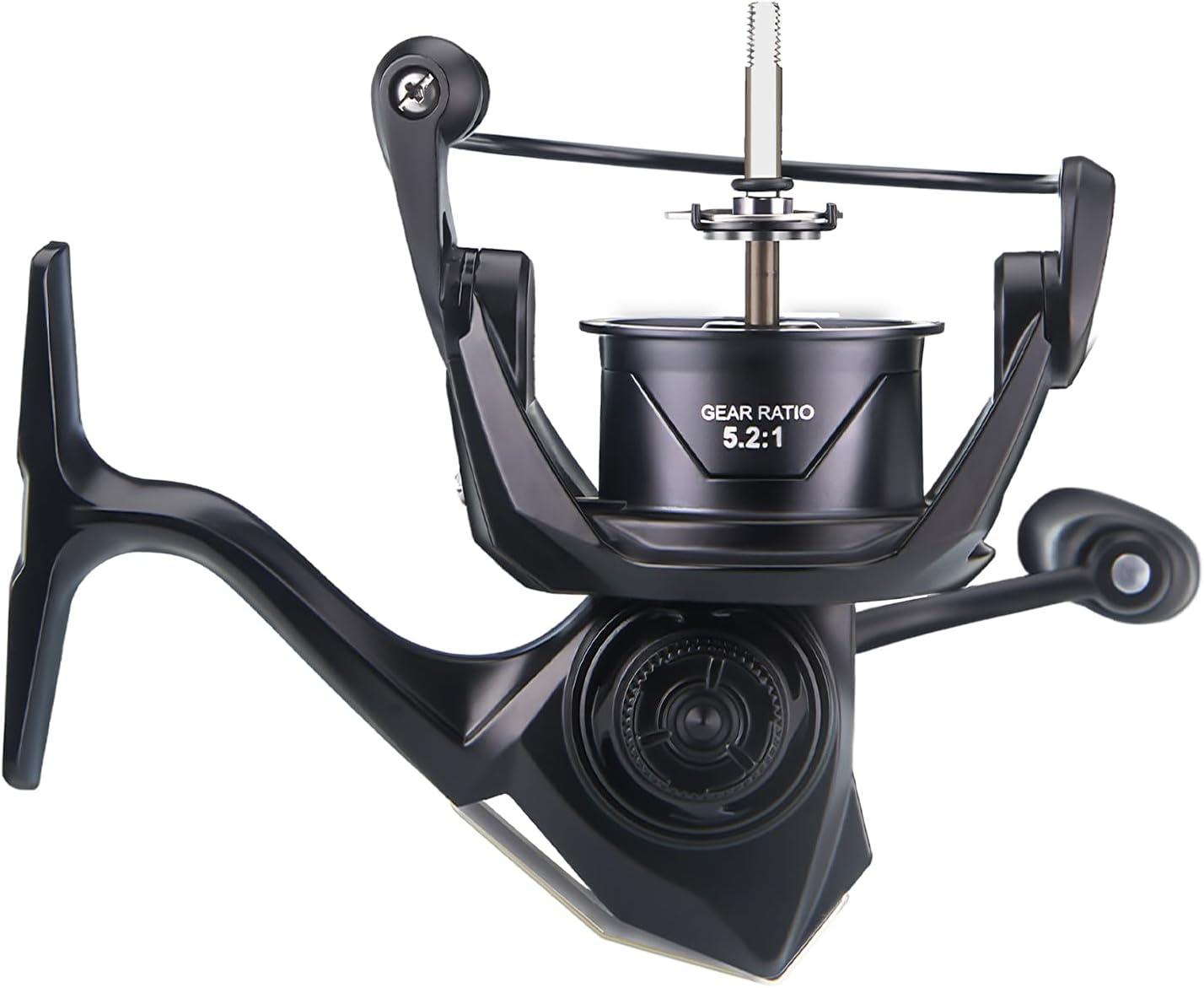 Spinning Reel, Saltwater Fishing, Carbon Fiber Body, Shallow Groove Aluminum Spool, 6/1 Stainless Steel Bearings, For Far Throw and Casting Fishing, Lightweight, 2000 to 3000 # Various Black