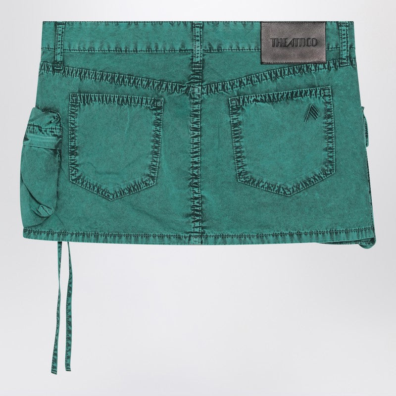The Attico Fay Green Cargo Miniskirt - Image 3