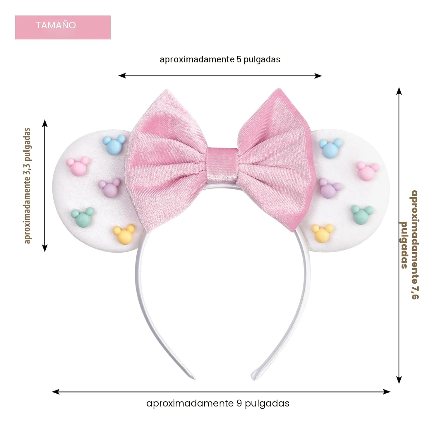 bianbaistar Colorida diadema de orejas de ratón inspirada en caramelos con purpurina brillante, perfecta para fiestas divertidas, eventos temáticos y celebraciones navideñas