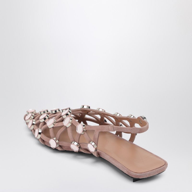 The Attico Mud Colored Grid Ballerina - Image 3