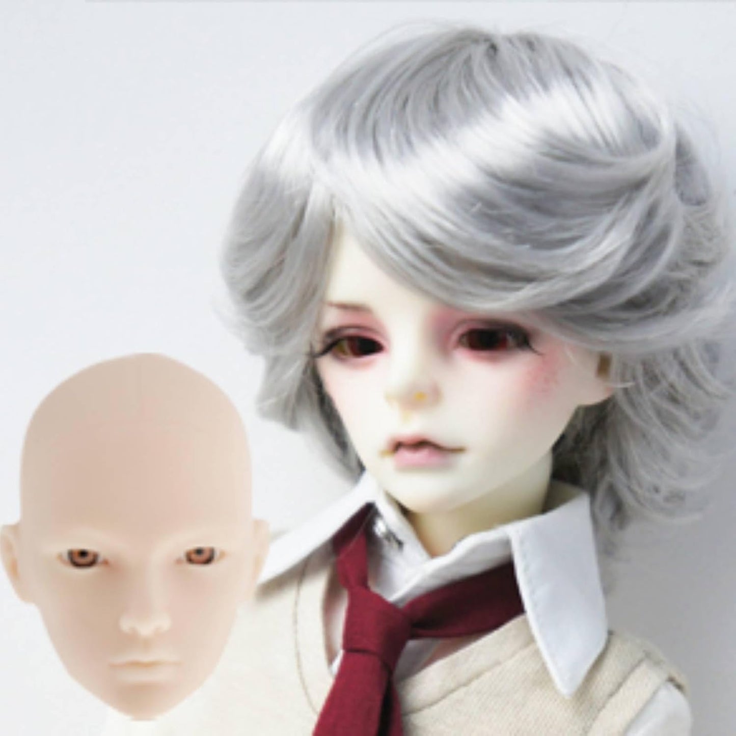 F Fityle 1/6 Doll Head Carving Head Male Doll Head Sculpt Figure Head BJD Doll DIY