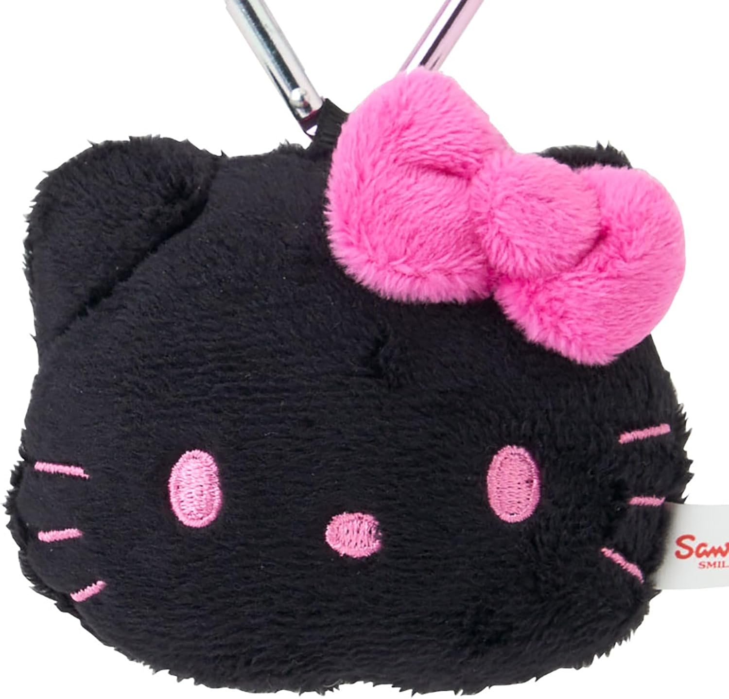 Sanrio 087599 I Love Hello Kitty Face Shaped Mascot Holder, Black
