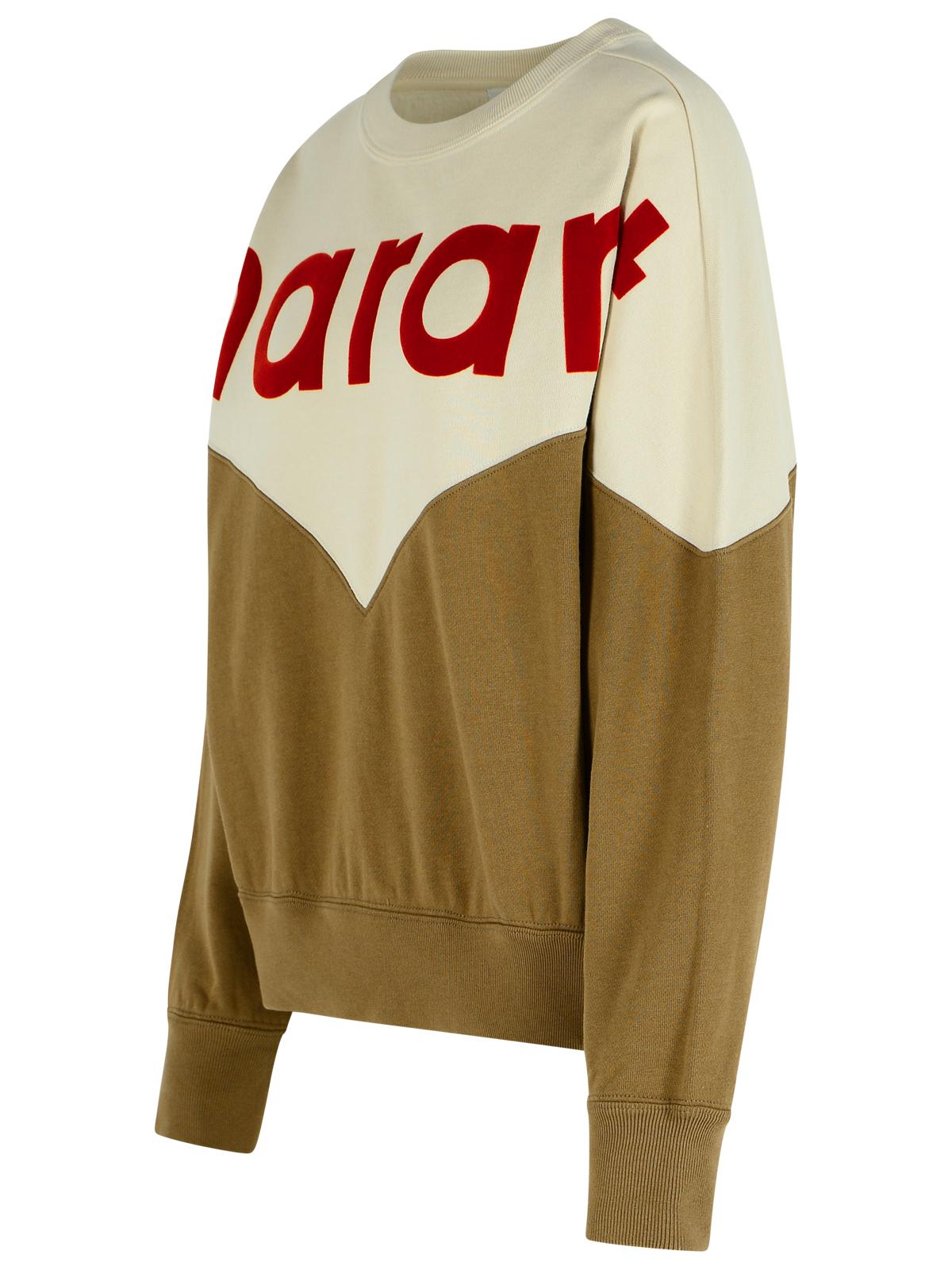 Marant イザベル・マラン・エトワイル 'カーキ・ヒューストン'ダークコットンブレンドスウェットシャツ - Image 3