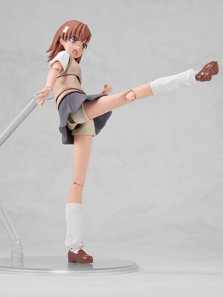 KADOKAWA PLASTIC MODEL SERIES "Toaru Kagaku no Railgun T", Mikoto Misaka, Total Height Approx. 6.4 inches (163 mm), DX Version, Color Coded Plastic Model