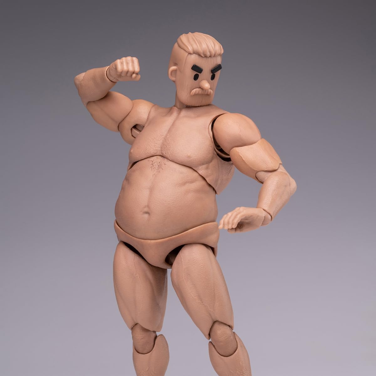 HiPlay NT-03 Non-Play Toy, NOTTAA 1/12 Middle Aged Square Head Human Body, Removable Neck Part, Male Seamless Action Figure Body, Super Movable