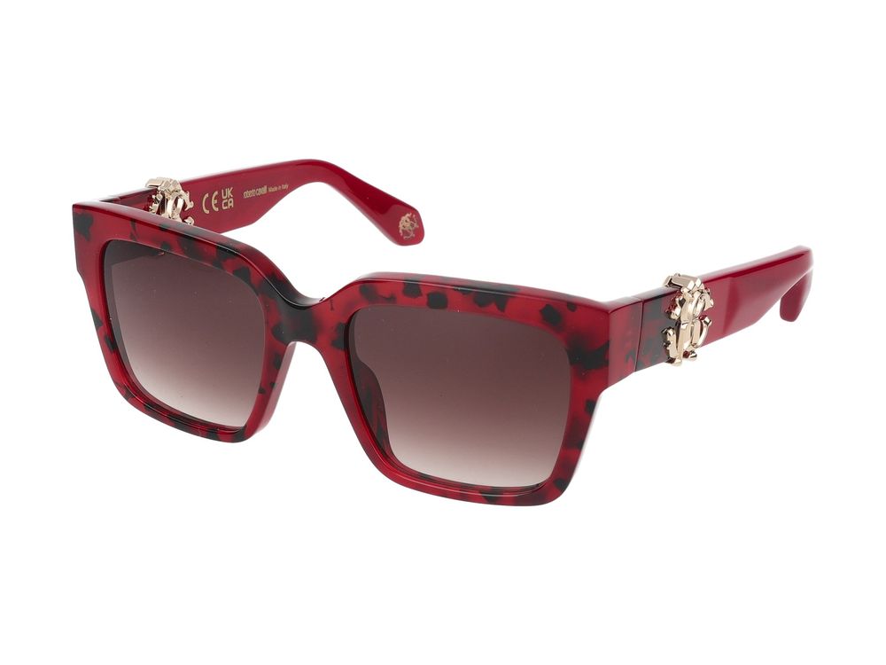 Cavalli サングラスロベルトカヴァッリSRC040 M 07 MT Quadri Rosso Lucido /20/140 - Image 3