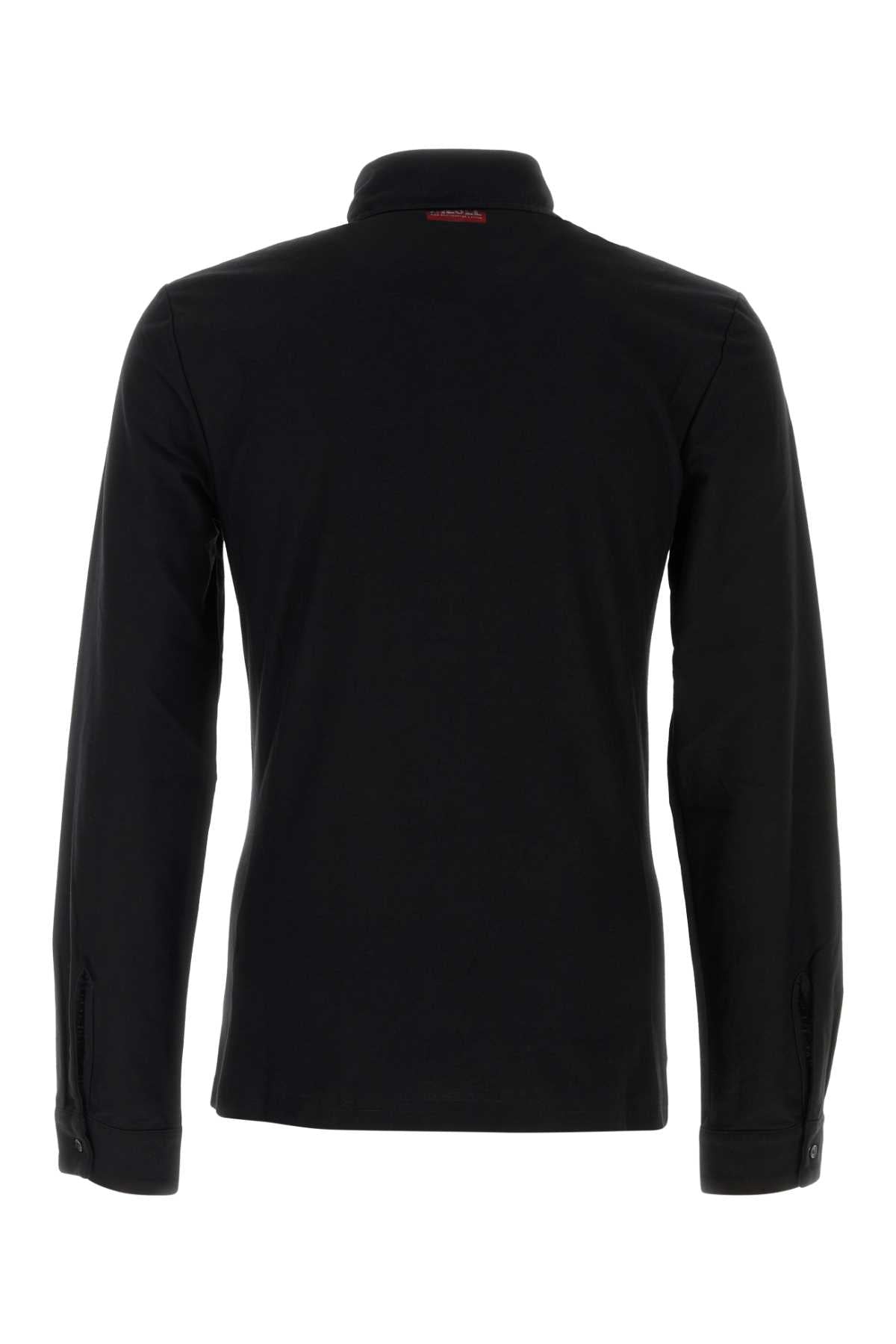 Diesel ディーゼルブラックストレッチコットンブレンド S 太陽プレーンシャツ - Image 3