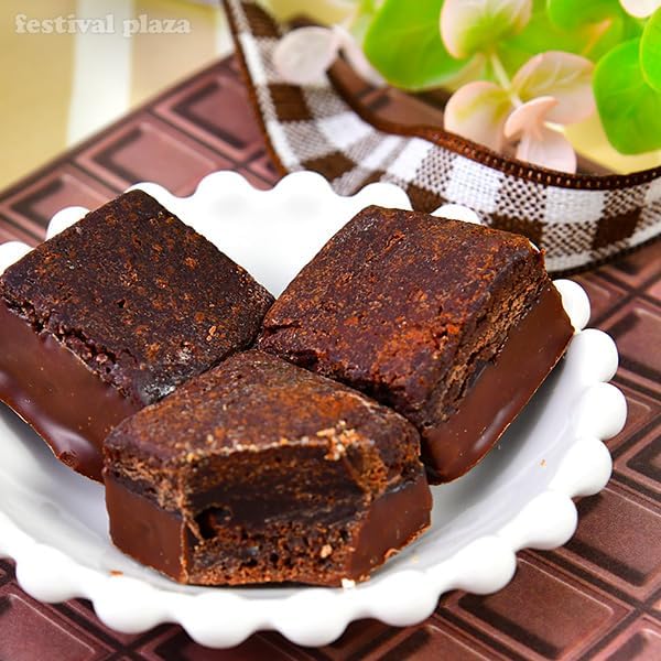Bourbon Mini Rich Chocolate Brownie 24 Bag Set, Present, Gift, Large Capacity, Commercial, Brownie, Share Pack, Party Pack, Chocolate Sweets, Wrapping, Individual Packaging, Small Bag, Large Bag